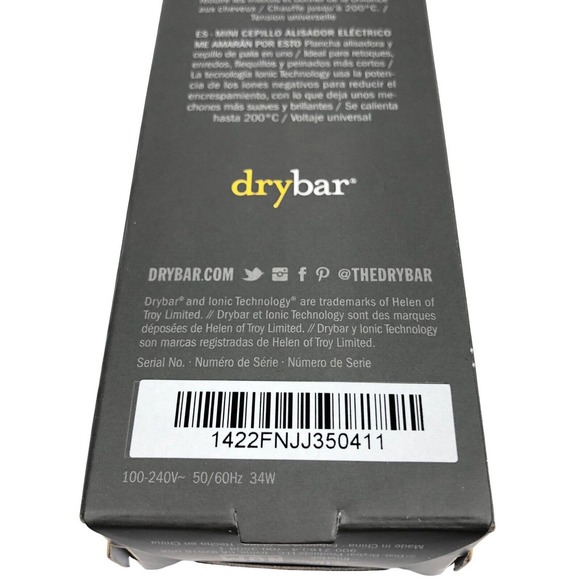 Drybar The Baby Brush Crush Heated Straightening Brush Travel Hair Straightener - Picture 10 of 10